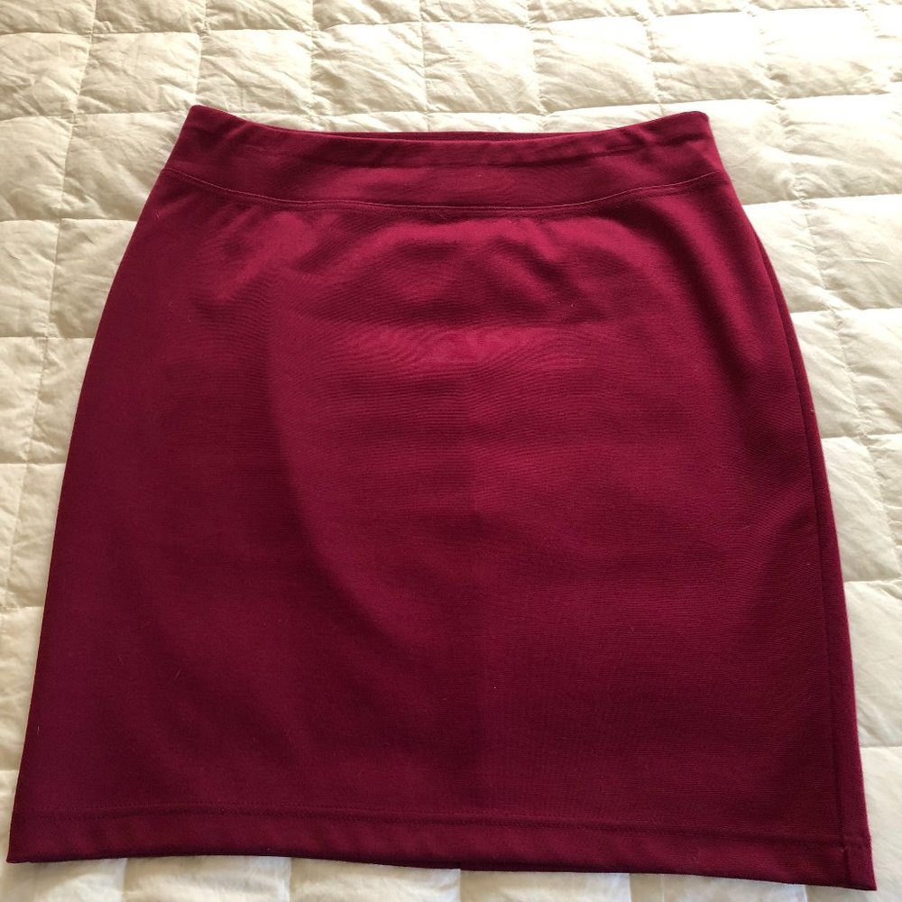 Comfortable Maroon Knee Length Skirt
